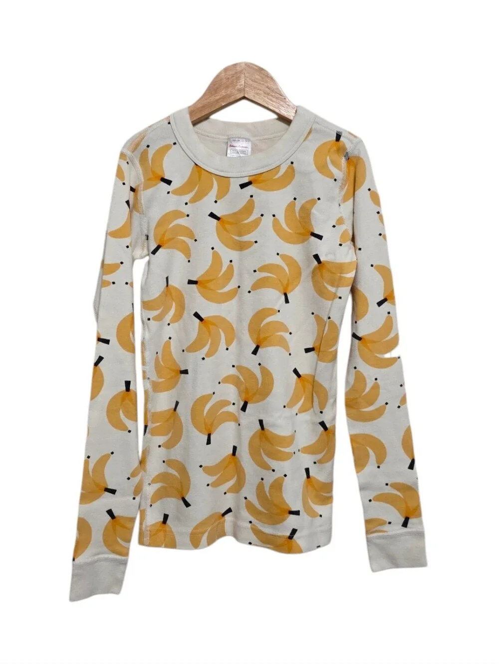Hanna Andersson Long John Pajama Set in Banana Bunch Size 12